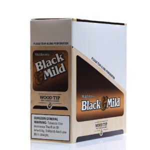 BLACK & MILD PLASTIC & WOOD TIP 5-PACKS (50 CIGARS)